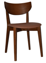 EZ Rialto Light Walnut Stained Solid Timber Framed Hospitality Dining Chair