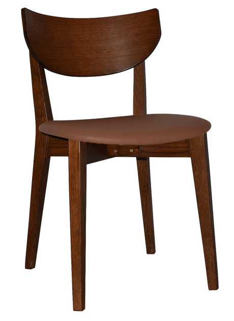 EZ Rialto Light Walnut Stained Solid Timber Framed Hospitality Dining Chair