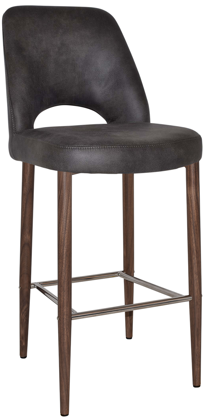 EZ STOOL ALBURY SIDE 750 METAL LIGHT WALNUT