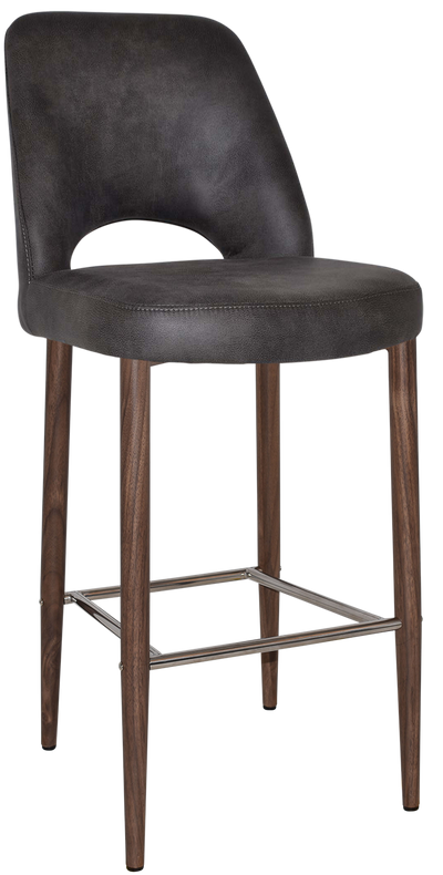 EZ STOOL ALBURY SIDE 750 METAL LIGHT WALNUT