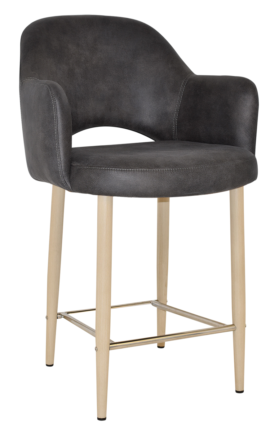 EZ STOOL ALBURY ARM 650 METAL BIRCH
