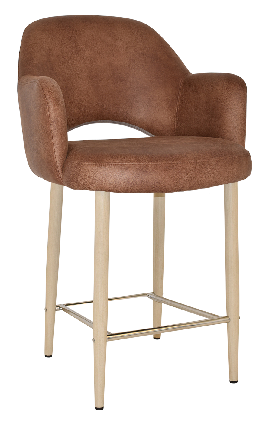 EZ STOOL ALBURY ARM 650 METAL BIRCH