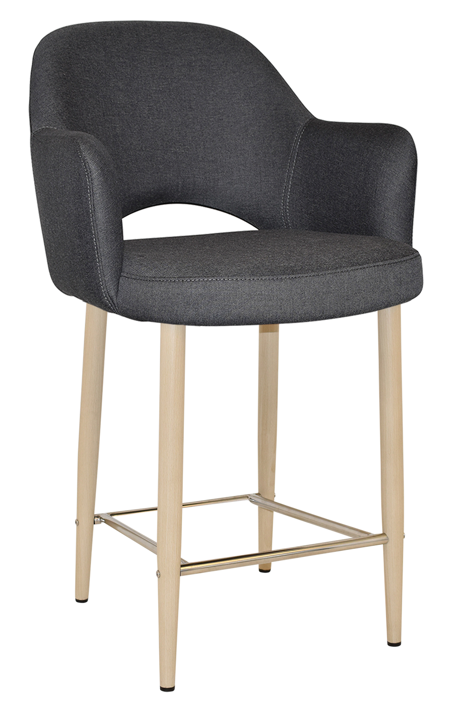 EZ STOOL ALBURY ARM 650 METAL BIRCH