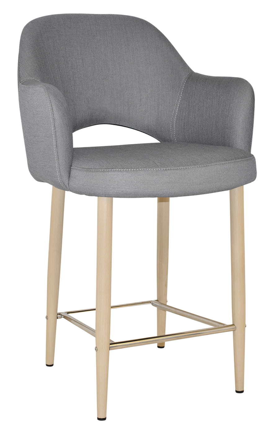 EZ STOOL ALBURY ARM 650 METAL BIRCH