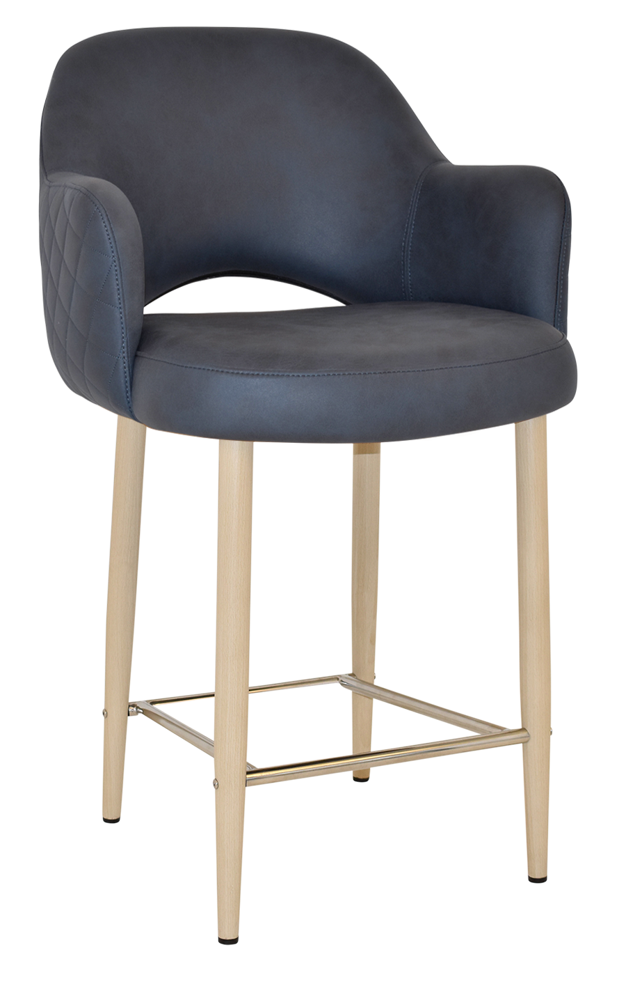 EZ STOOL ALBURY ARM 650 METAL BIRCH