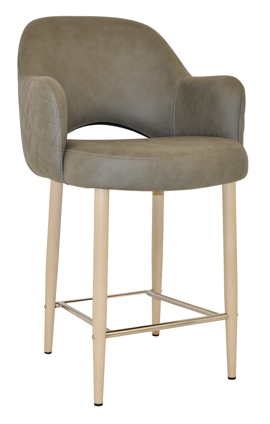 EZ STOOL ALBURY ARM 650 METAL BIRCH