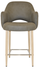 EZ STOOL ALBURY ARM 650 METAL BIRCH