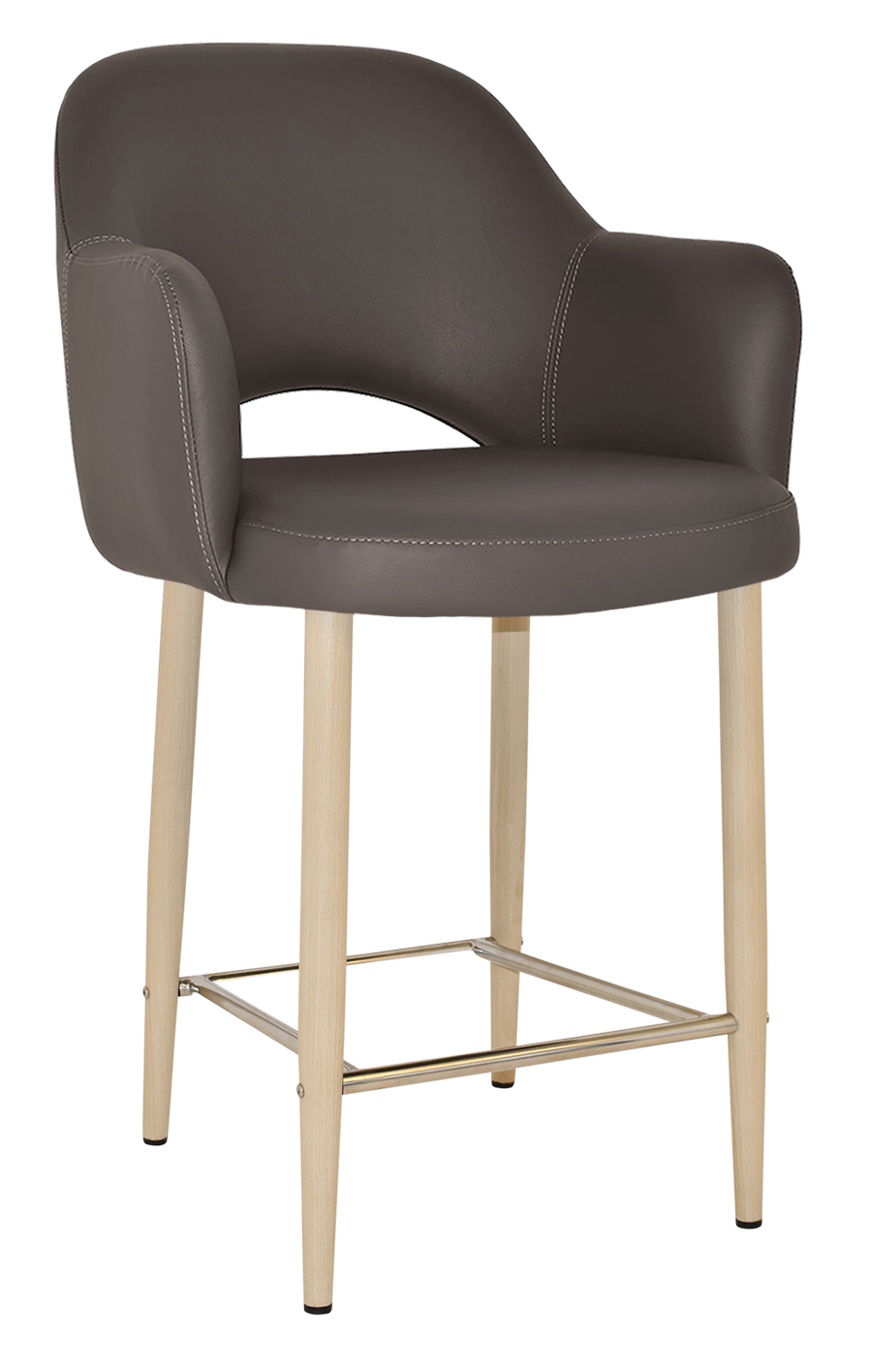 EZ STOOL ALBURY ARM 650 METAL BIRCH