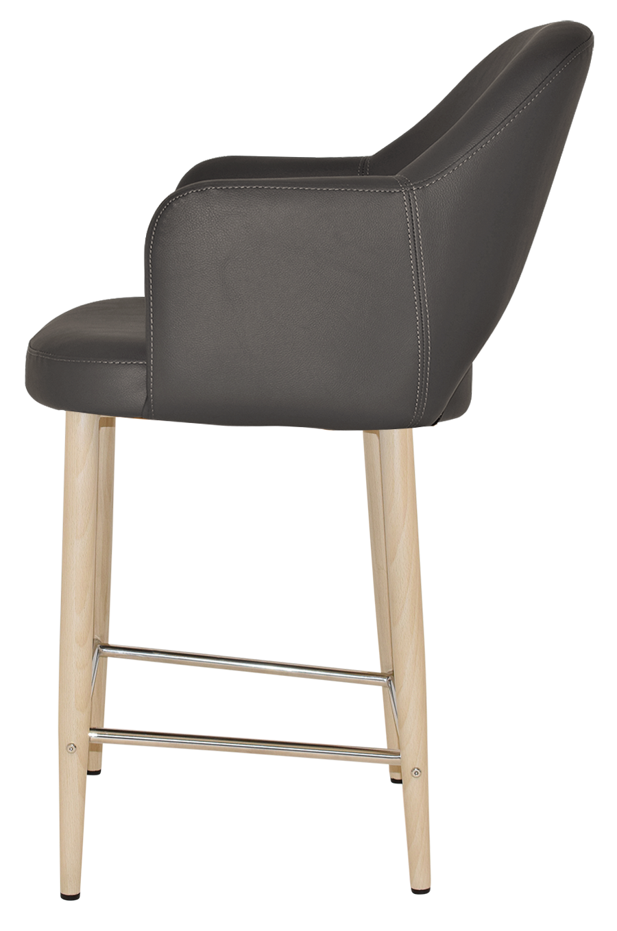 EZ STOOL ALBURY ARM 650 METAL BIRCH