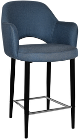 EZ STOOL ALBURY ARM 650 METAL BLACK