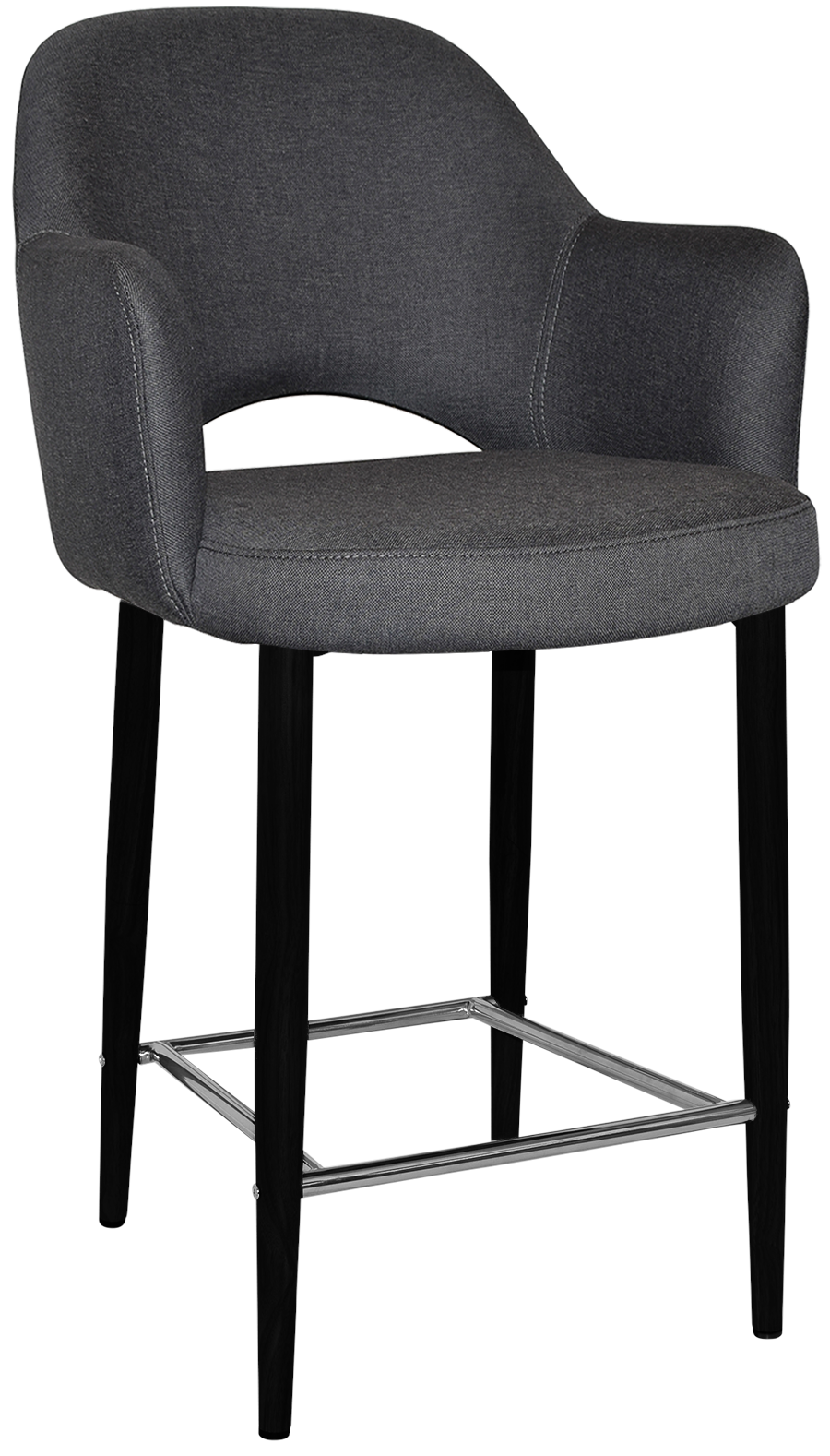 EZ STOOL ALBURY ARM 650 METAL BLACK