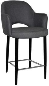 EZ STOOL ALBURY ARM 650 METAL BLACK