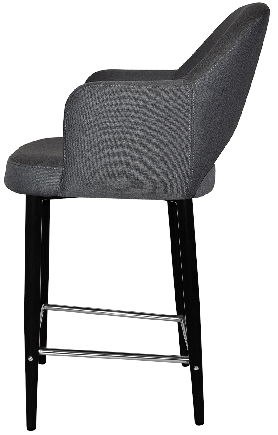 EZ STOOL ALBURY ARM 650 METAL BLACK