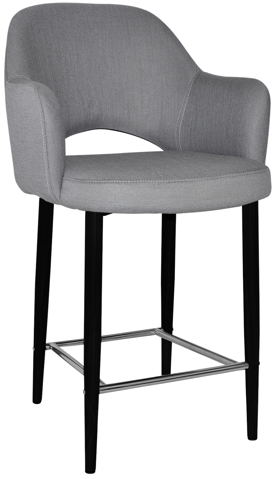 EZ STOOL ALBURY ARM 650 METAL BLACK