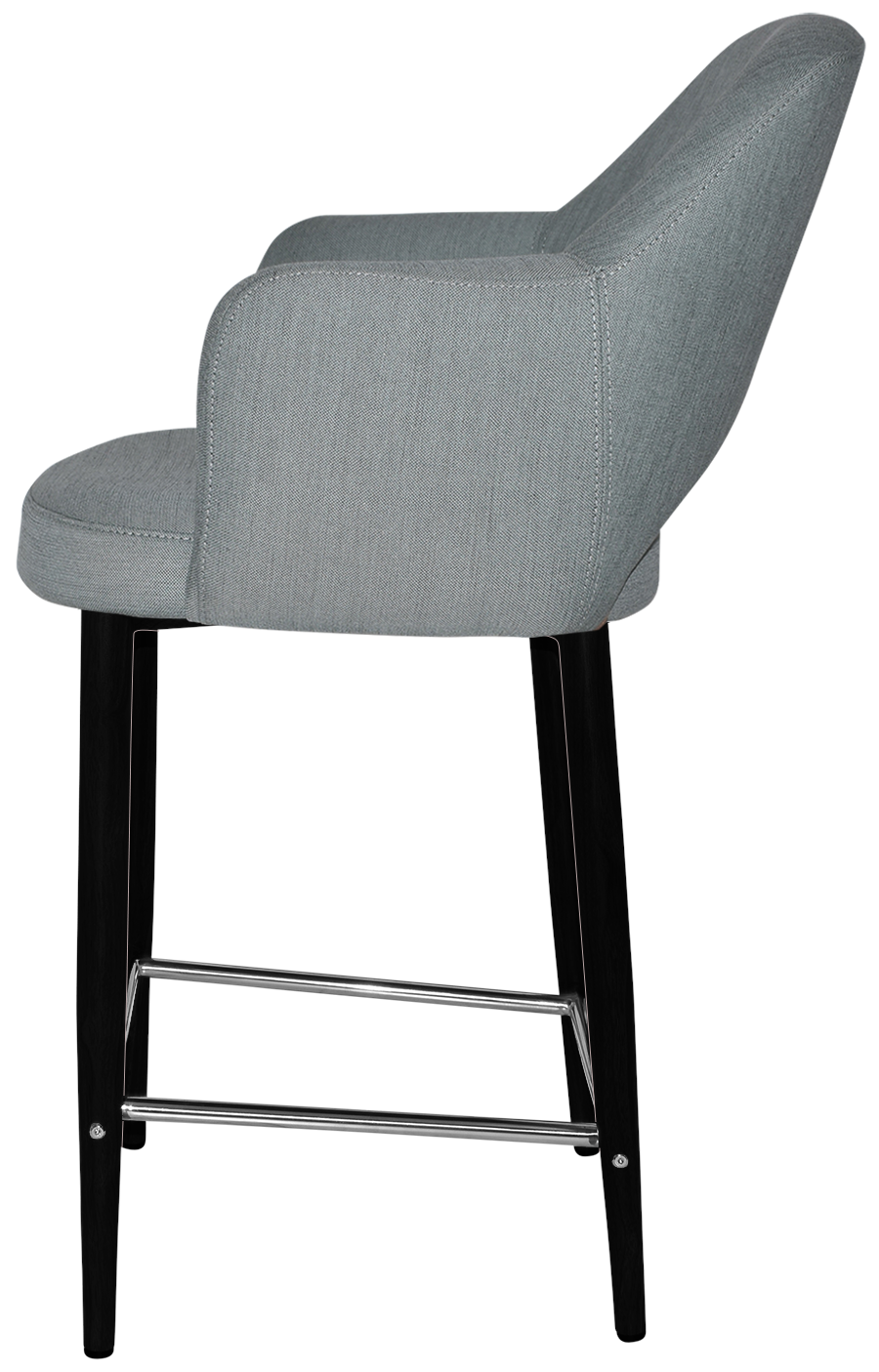 EZ STOOL ALBURY ARM 650 METAL BLACK