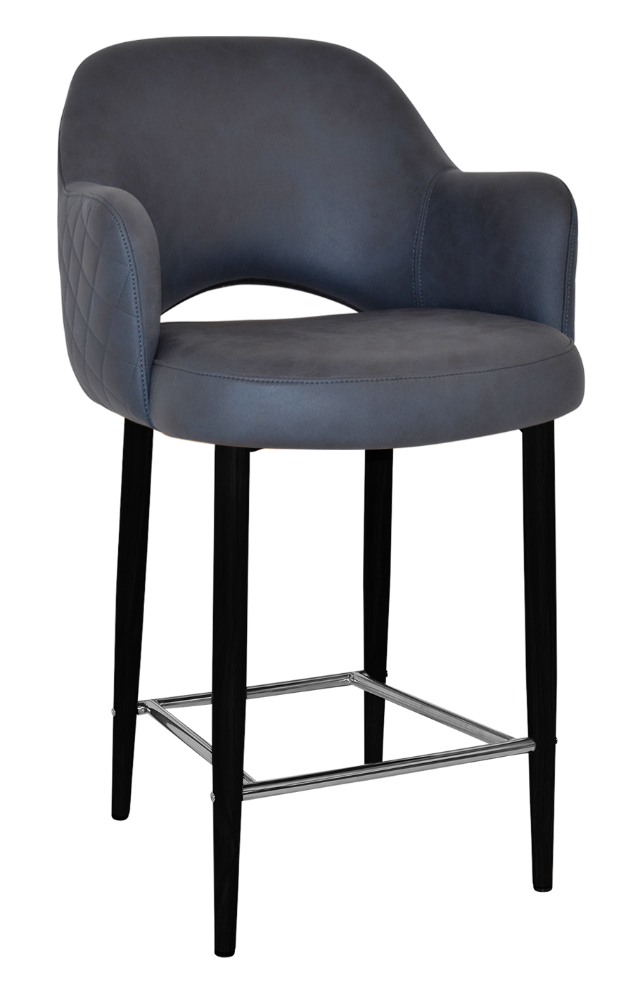 EZ STOOL ALBURY ARM 650 METAL BLACK