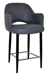 EZ STOOL ALBURY ARM 650 METAL BLACK