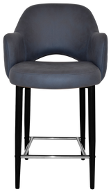 EZ STOOL ALBURY ARM 650 METAL BLACK