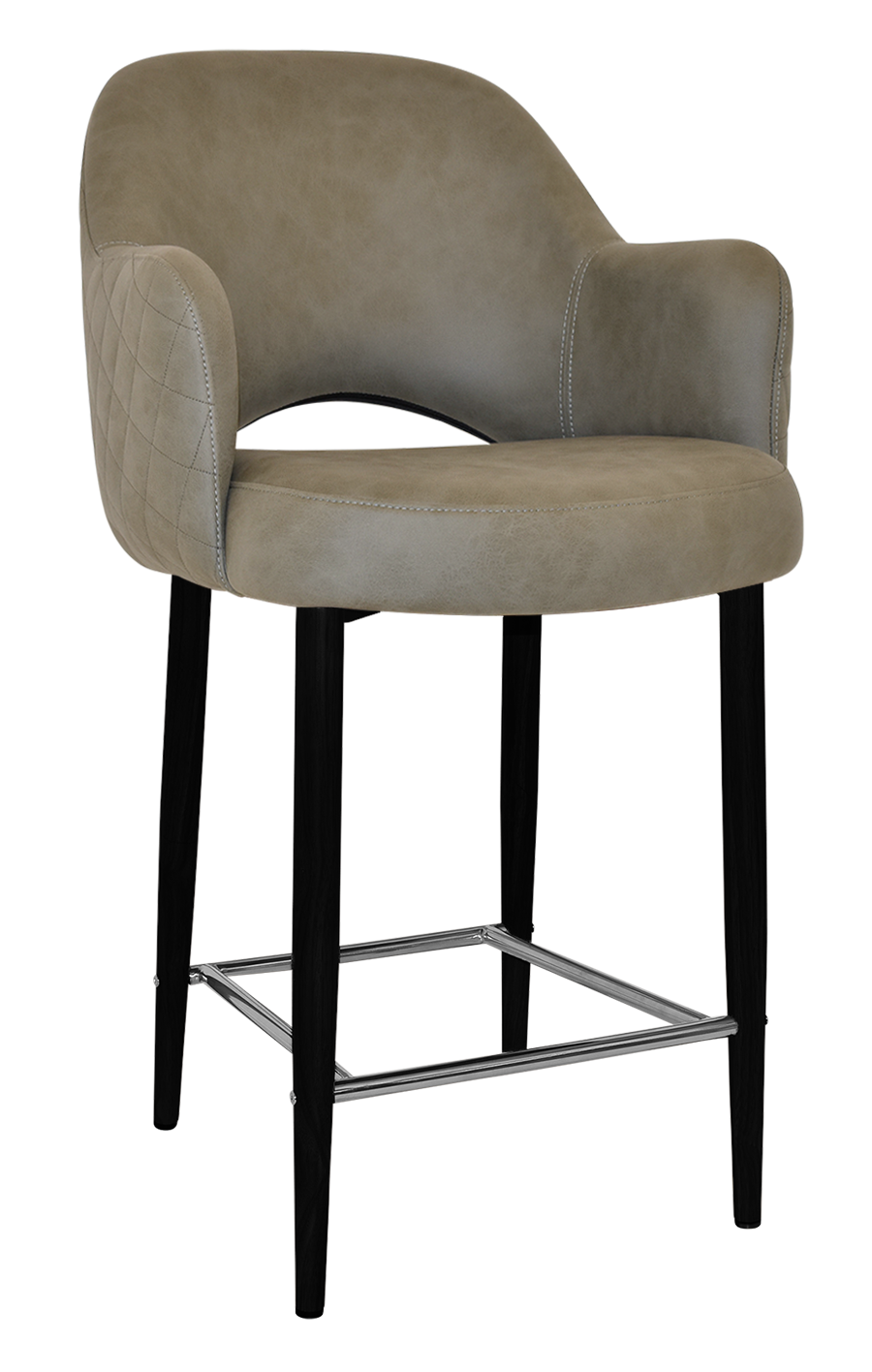EZ STOOL ALBURY ARM 650 METAL BLACK