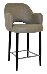 EZ STOOL ALBURY ARM 650 METAL BLACK