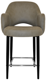 EZ STOOL ALBURY ARM 650 METAL BLACK