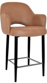 EZ STOOL ALBURY ARM 650 METAL BLACK