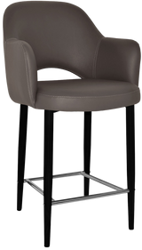 EZ STOOL ALBURY ARM 650 METAL BLACK