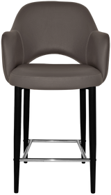 EZ STOOL ALBURY ARM 650 METAL BLACK