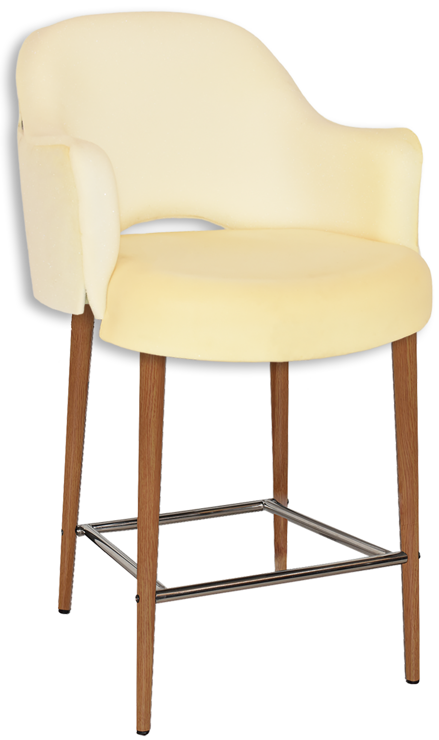 EZ STOOL ALBURY ARM 650 METAL LIGHT OAK