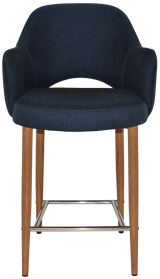 EZ STOOL ALBURY ARM 650 METAL LIGHT OAK