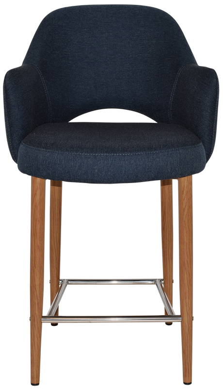 EZ Albury Upholstered Barstool with Light Oak Legs