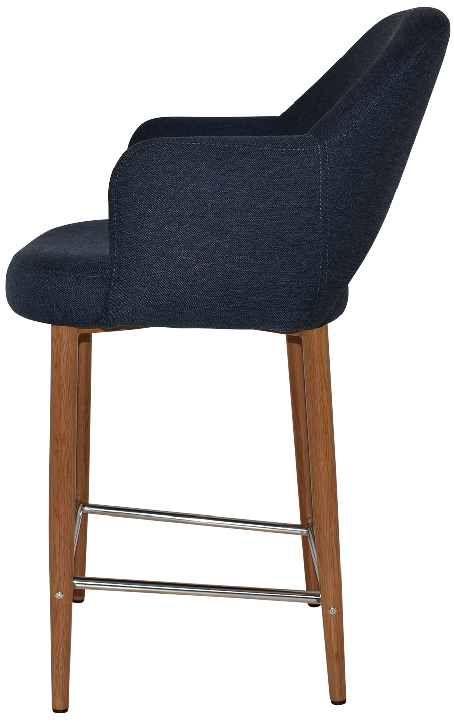 EZ STOOL ALBURY ARM 650 METAL LIGHT OAK