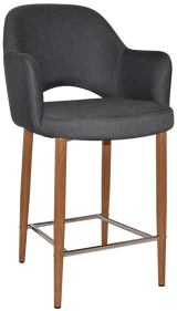 EZ STOOL ALBURY ARM 650 METAL LIGHT OAK