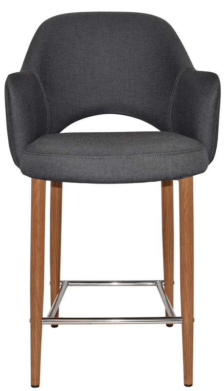 EZ Albury Upholstered Barstool with Light Oak Legs
