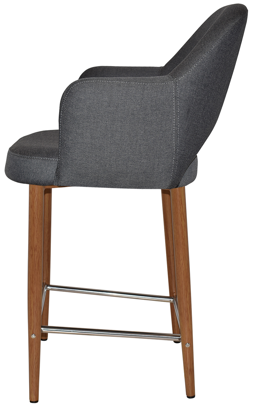 EZ STOOL ALBURY ARM 650 METAL LIGHT OAK