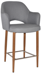 EZ STOOL ALBURY ARM 650 METAL LIGHT OAK