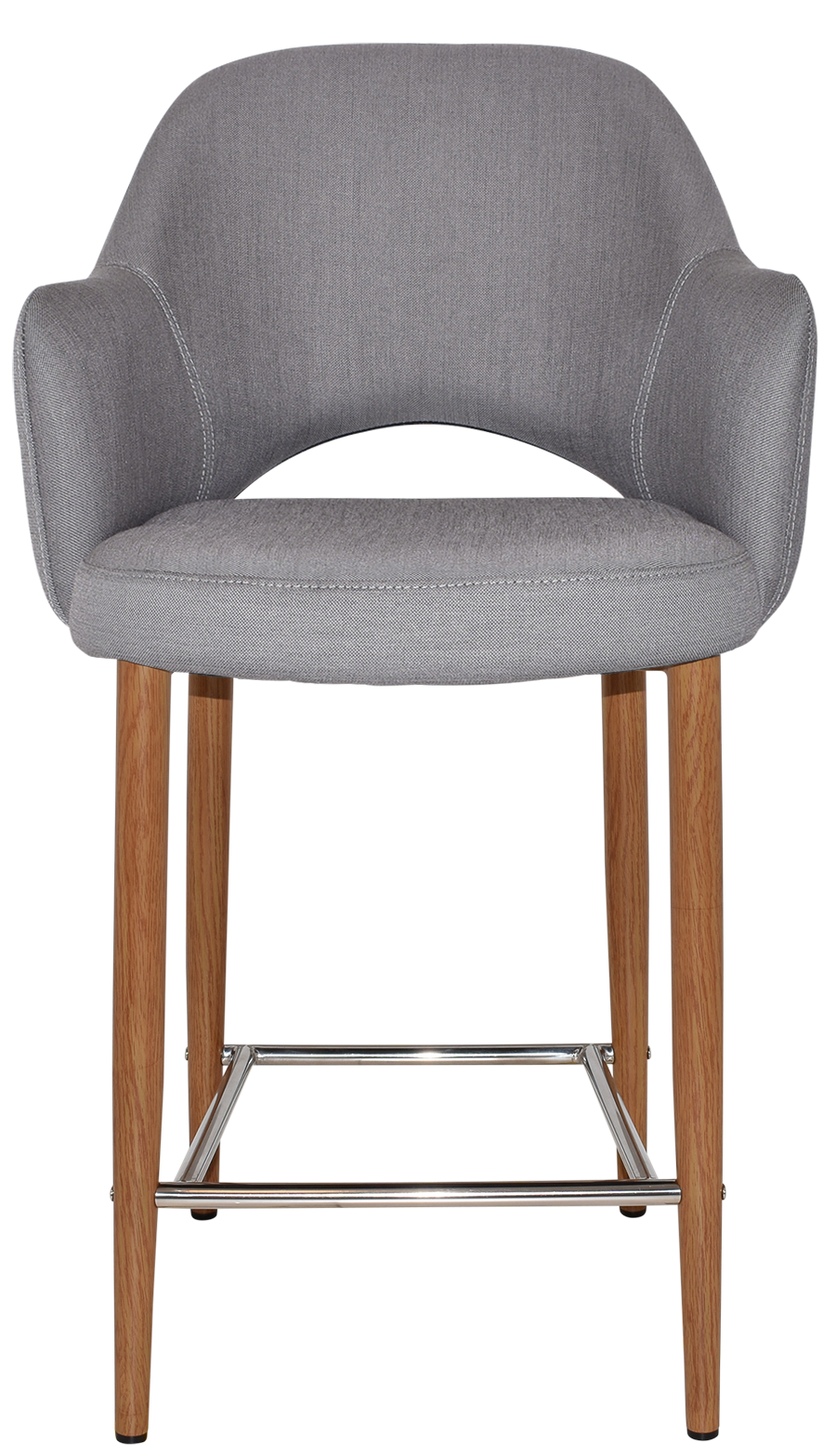 EZ STOOL ALBURY ARM 650 METAL LIGHT OAK