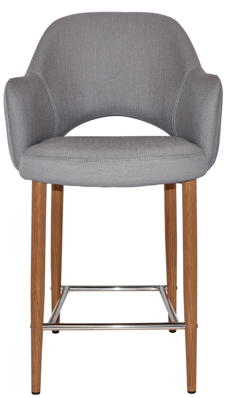 EZ Albury Upholstered Barstool with Light Oak Legs