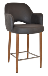 EZ Albury Upholstered Barstool with Light Oak Legs