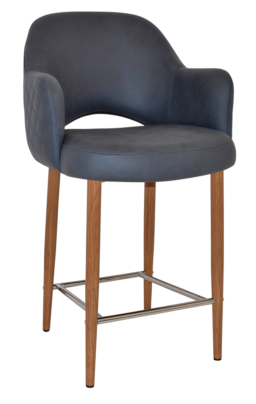 EZ STOOL ALBURY ARM 650 METAL LIGHT OAK