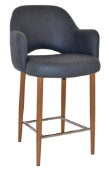 EZ STOOL ALBURY ARM 650 METAL LIGHT OAK