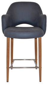 EZ STOOL ALBURY ARM 650 METAL LIGHT OAK
