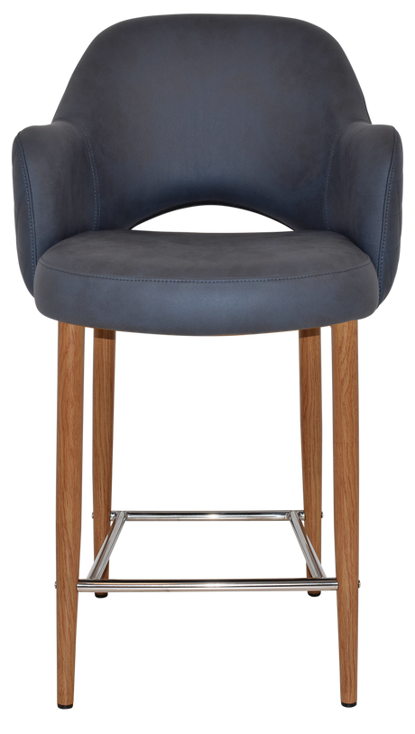 EZ Albury Upholstered Barstool with Light Oak Legs