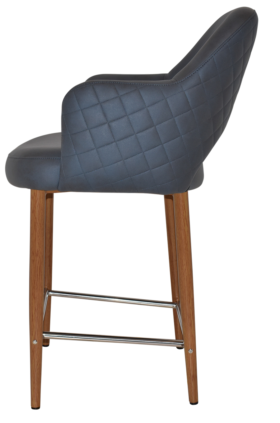 EZ STOOL ALBURY ARM 650 METAL LIGHT OAK