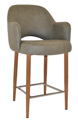 EZ STOOL ALBURY ARM 650 METAL LIGHT OAK