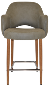 EZ STOOL ALBURY ARM 650 METAL LIGHT OAK