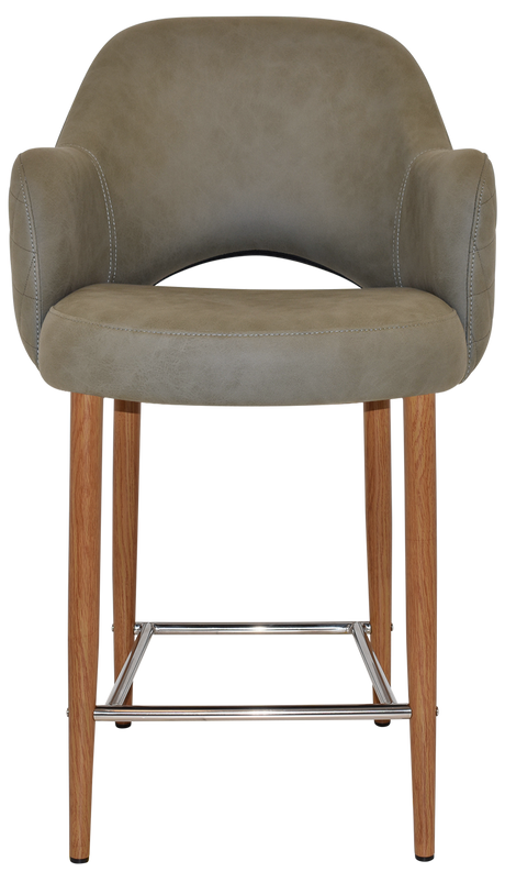 EZ Albury Upholstered Barstool with Light Oak Legs