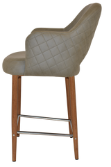 EZ STOOL ALBURY ARM 650 METAL LIGHT OAK