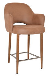 EZ STOOL ALBURY ARM 650 METAL LIGHT OAK