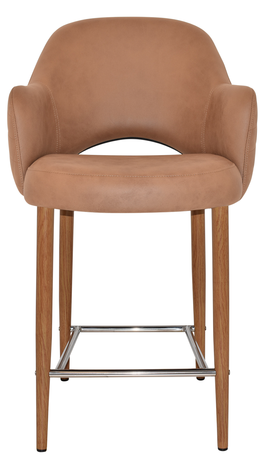 EZ STOOL ALBURY ARM 650 METAL LIGHT OAK